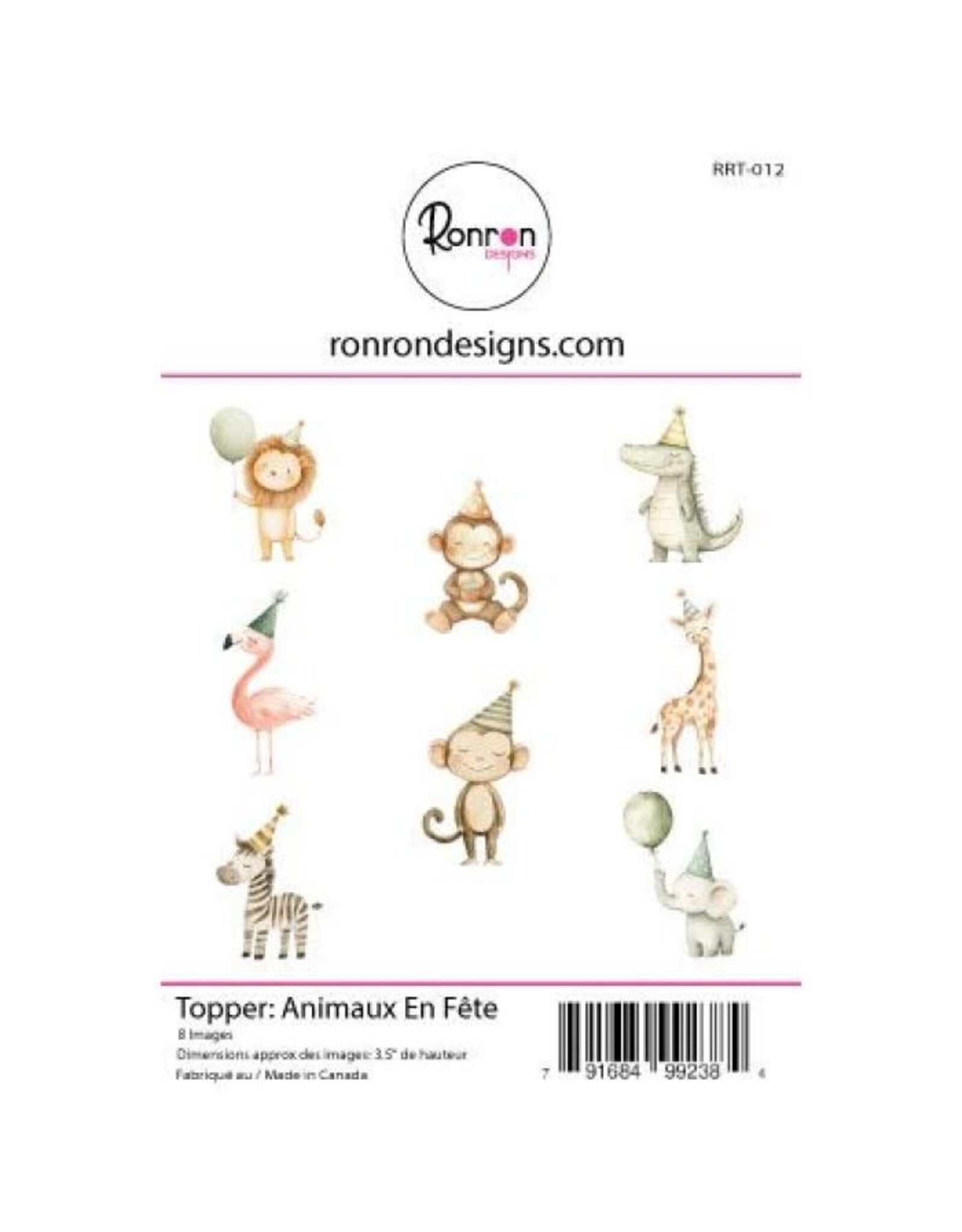 RONRON DESIGNS RONRON DESIGNS ANIMAUX EN FÊTE TOPPERS