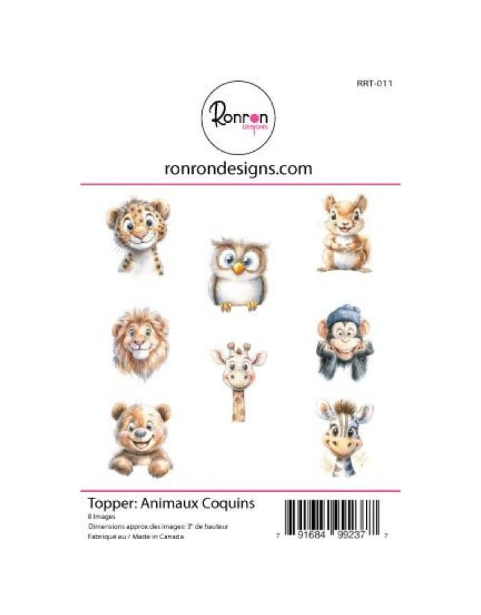 RONRON DESIGNS RONRON DESIGNS ANIMAUX COQUINS TOPPERS