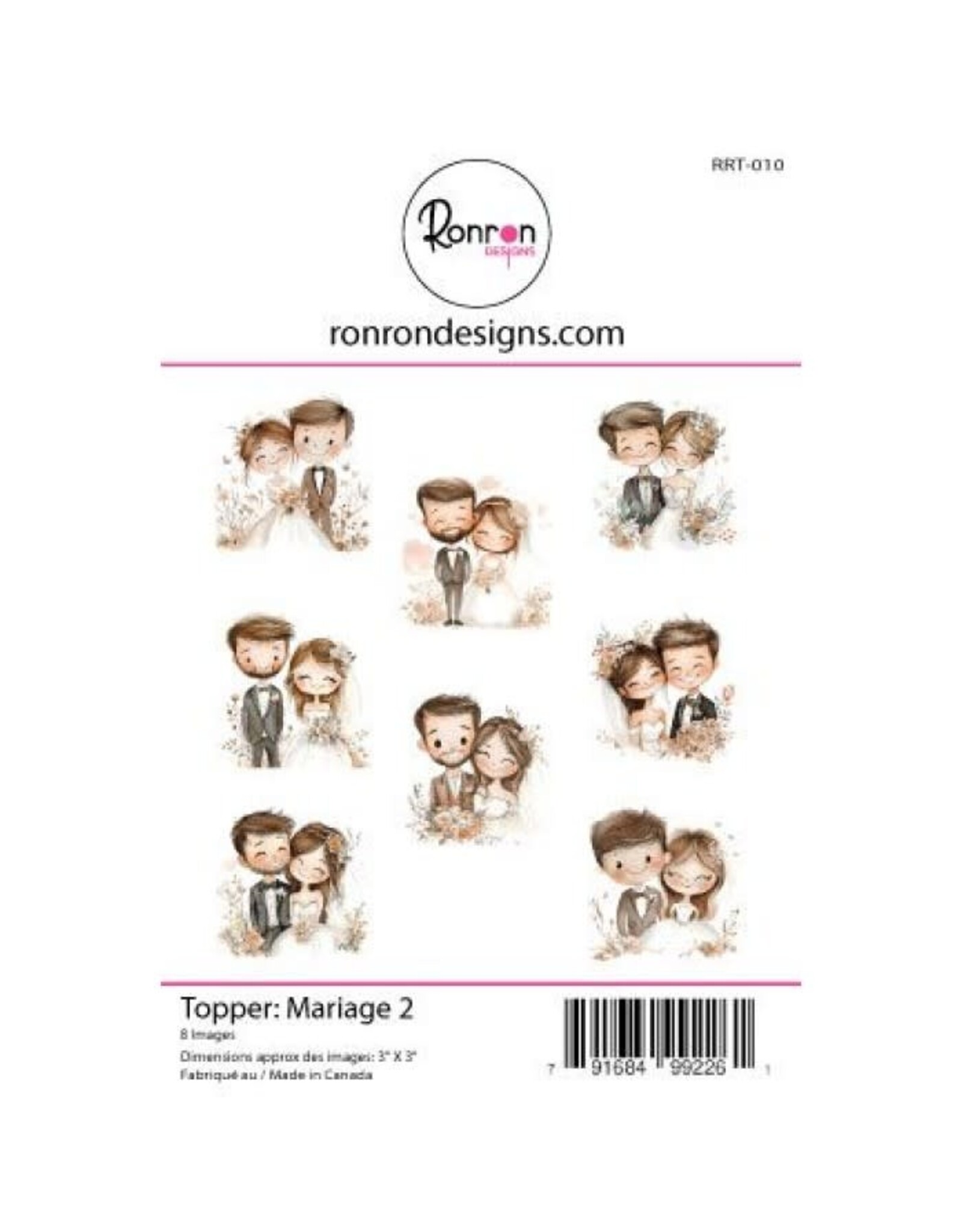 RONRON DESIGNS RONRON DESIGNS MARIAGE 2 TOPPERS
