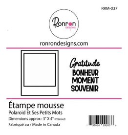 RONRON DESIGNS RONRON DESIGNS POLAROID ET SES PETITS MOTS FOAM STAMP SET