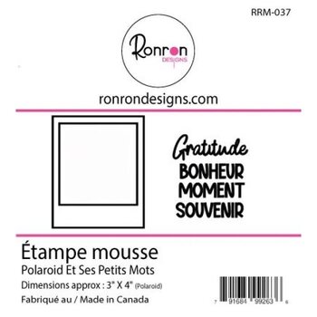 RONRON DESIGNS RONRON DESIGNS POLAROID ET SES PETITS MOTS FOAM STAMP SET