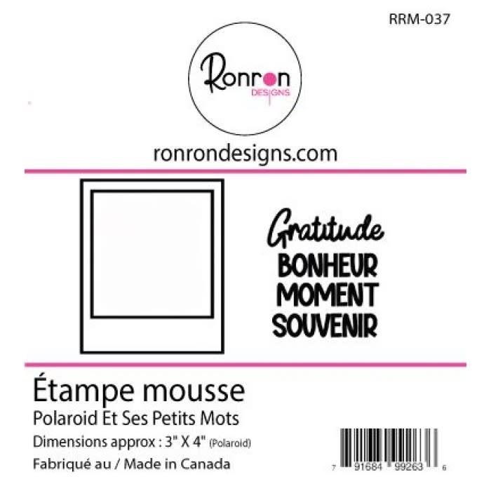 RONRON DESIGNS RONRON DESIGNS POLAROID ET SES PETITS MOTS FOAM STAMP SET