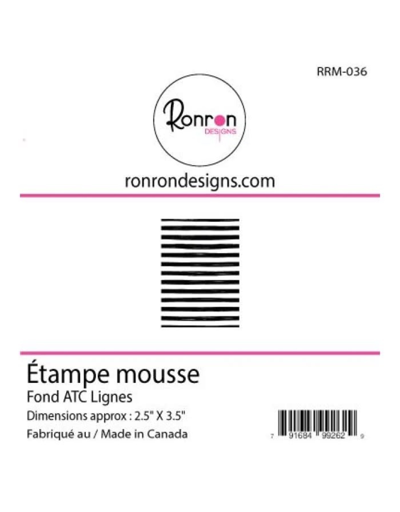 RONRON DESIGNS RONRON DESIGNS FOND ATC LIGNES FOAM STAMP