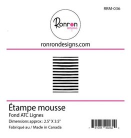 RONRON DESIGNS RONRON DESIGNS FOND ATC LIGNES FOAM STAMP