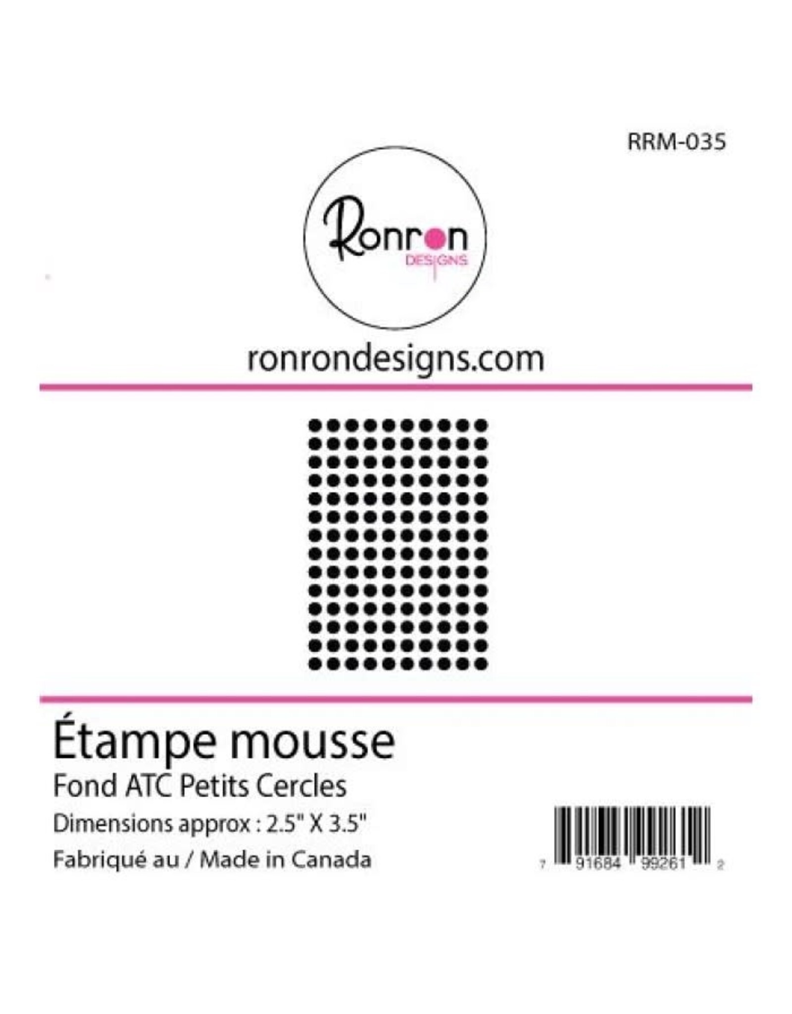 RONRON DESIGNS RONRON DESIGNS FOND ATC PETITS CERCLES FOAM STAMP