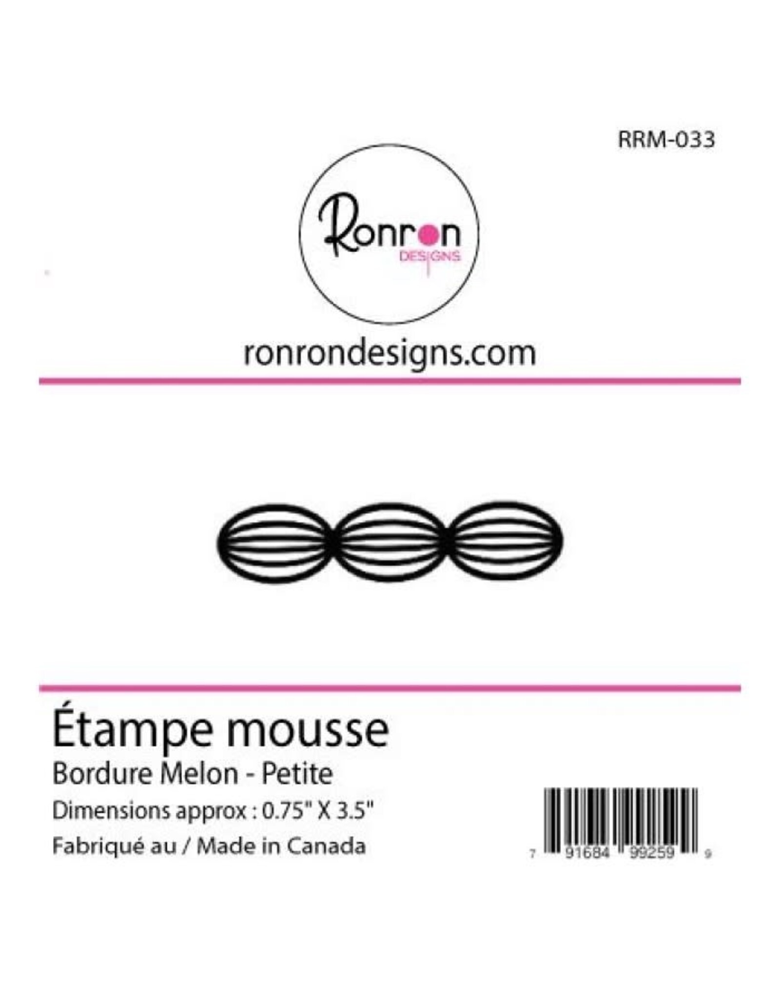RONRON DESIGNS RONRON DESIGNS BORDURE MELON - PETITE FOAM STAMP