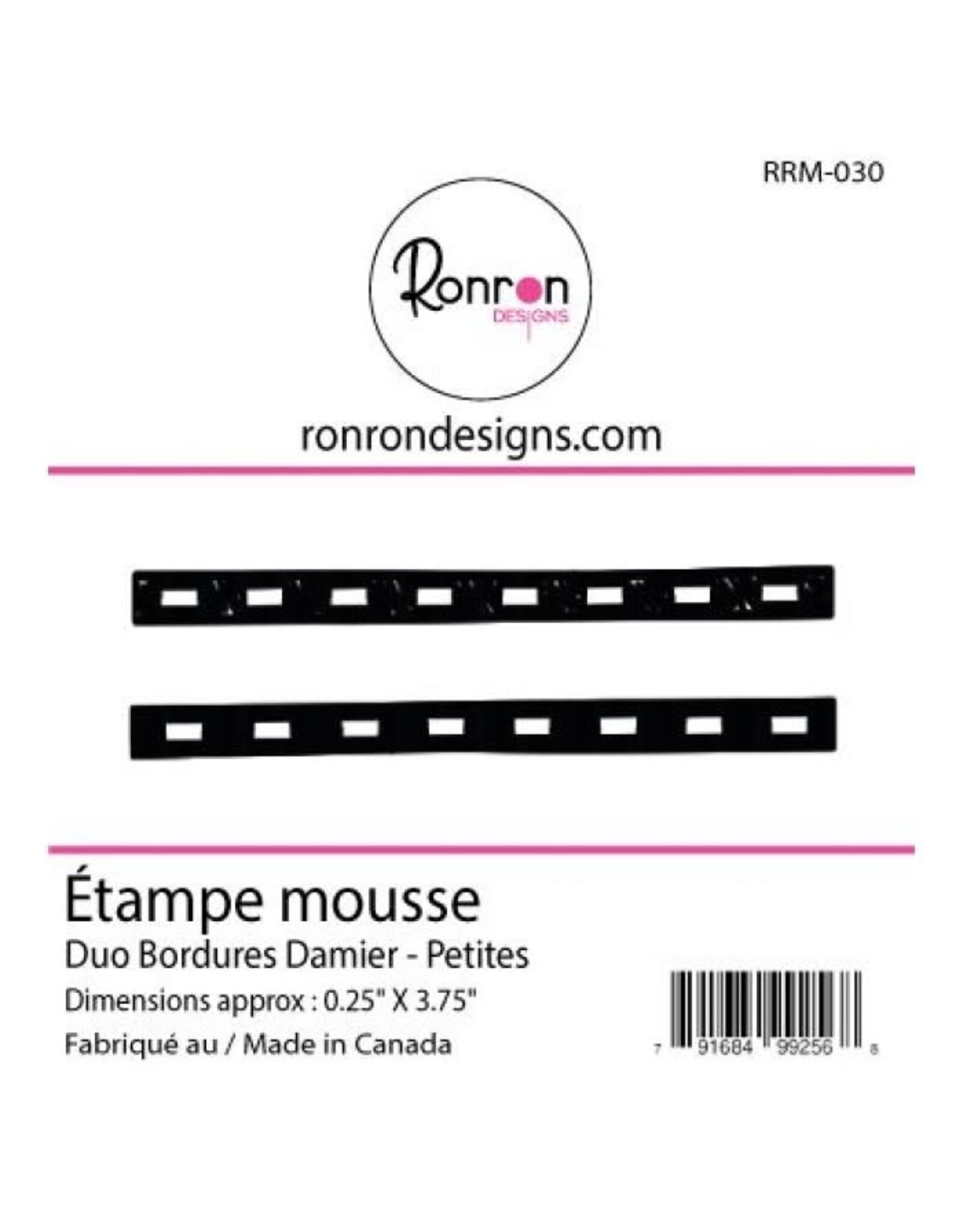 RONRON DESIGNS RONRON DESIGNS DUO BORDURES DAMIER FOAM STAMP SET