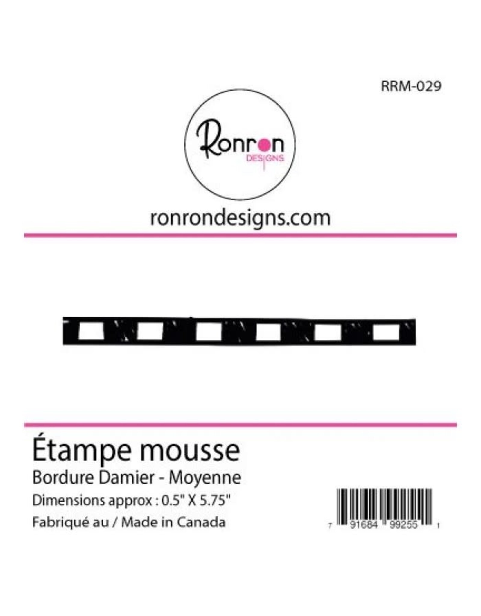 RONRON DESIGNS RONRON DESIGNS BORDURE DAMIER - MOYENNE FOAM STAMP