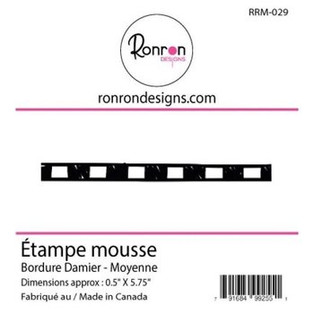 RONRON DESIGNS RONRON DESIGNS BORDURE DAMIER - MOYENNE FOAM STAMP