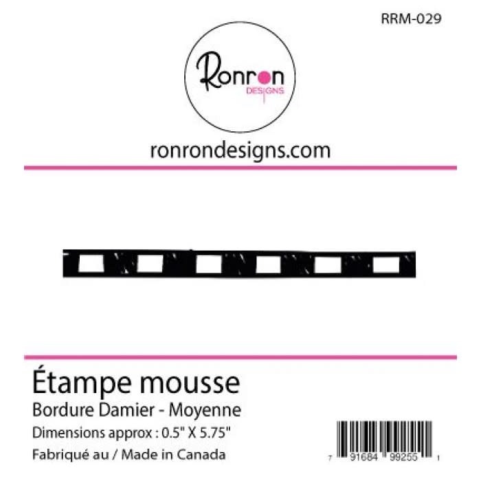 RONRON DESIGNS RONRON DESIGNS BORDURE DAMIER - MOYENNE FOAM STAMP