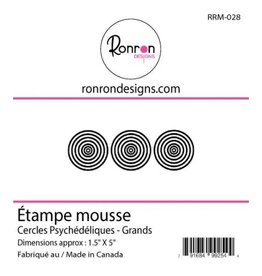 RONRON DESIGNS RONRON DESIGNS CERCLES PSYCHÉDÉLIQUES - GRANDS FOAM STAMP