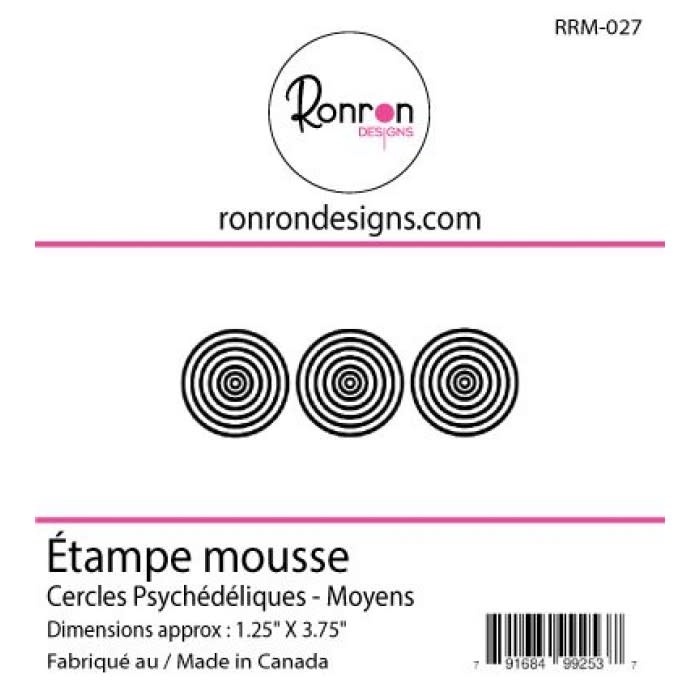 RONRON DESIGNS RONRON DESIGNS CERCLES PSYCHÉDÉLIQUES - MOYENS FOAM STAMP