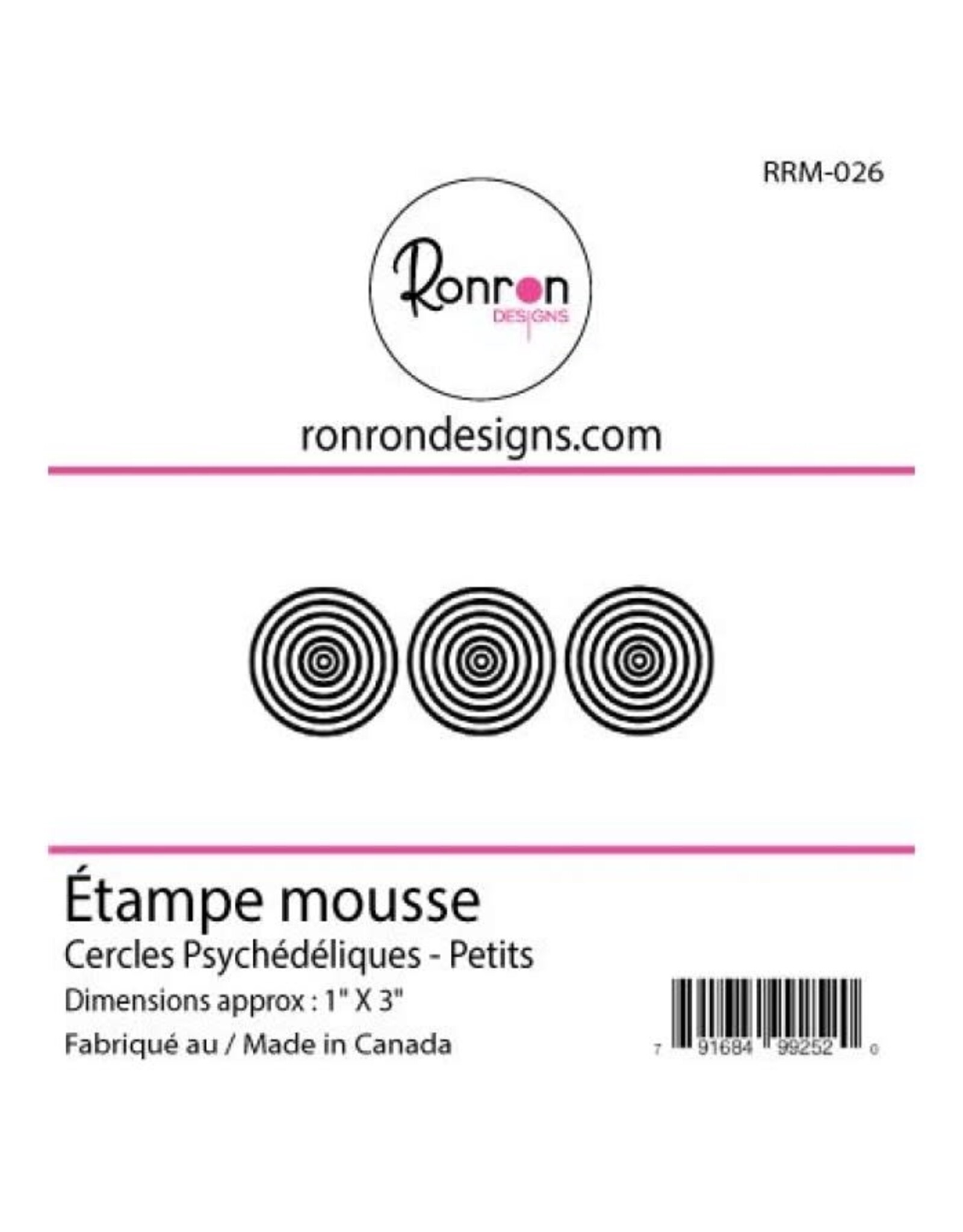 RONRON DESIGNS RONRON DESIGNS CERCLES PSYCHÉDÉLIQUES - PETITS FOAM STAMP