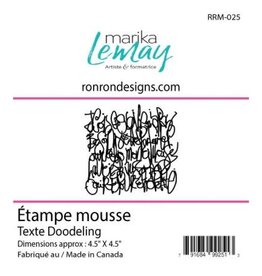 RONRON DESIGNS RONRON DESIGNS MARIKA LEMAY - TEXTE DOODELING FOAM STAMP