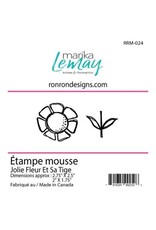 RONRON DESIGNS RONRON DESIGNS MARIKA LEMAY - JOLIE FLEUR ET SA TIGE FOAM STAMP SET