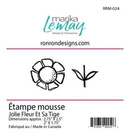 RONRON DESIGNS RONRON DESIGNS MARIKA LEMAY - JOLIE FLEUR ET SA TIGE FOAM STAMP SET