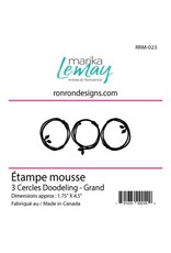 RONRON DESIGNS RONRON DESIGNS MARIKA LEMAY - 3 CERCLES DOODELING - GRAND FOAM STAMP