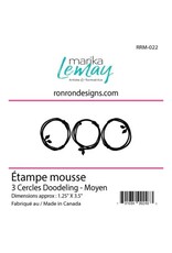 RONRON DESIGNS RONRON DESIGNS MARIKA LEMAY - 3 CERCLES DOODELING - MOYEN FOAM STAMP