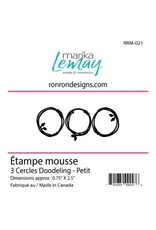 RONRON DESIGNS RONRON DESIGNS MARIKA LEMAY - 3 CERCLES DOODELING - PETIT FOAM STAMP