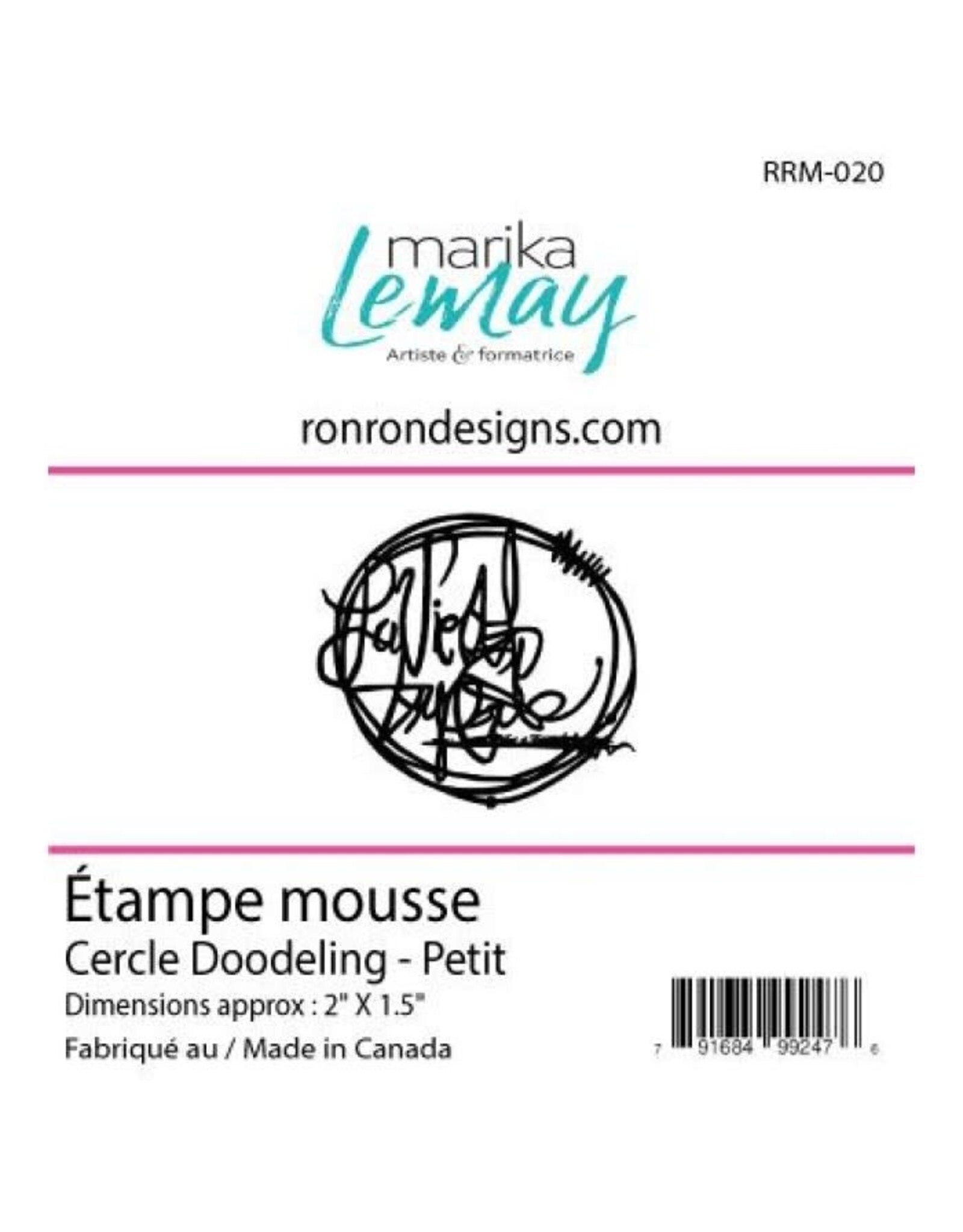 RONRON DESIGNS RONRON DESIGNS MARIKA LEMAY - CERCLE DOODELING - PETIT FOAM STAMP