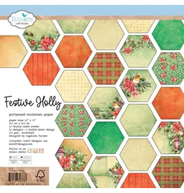 ELIZABETH CRAFT DESIGNS ELIZABETH CRAFT DESIGNS FESTIVE HOLLY 12X12 PAPER PACK