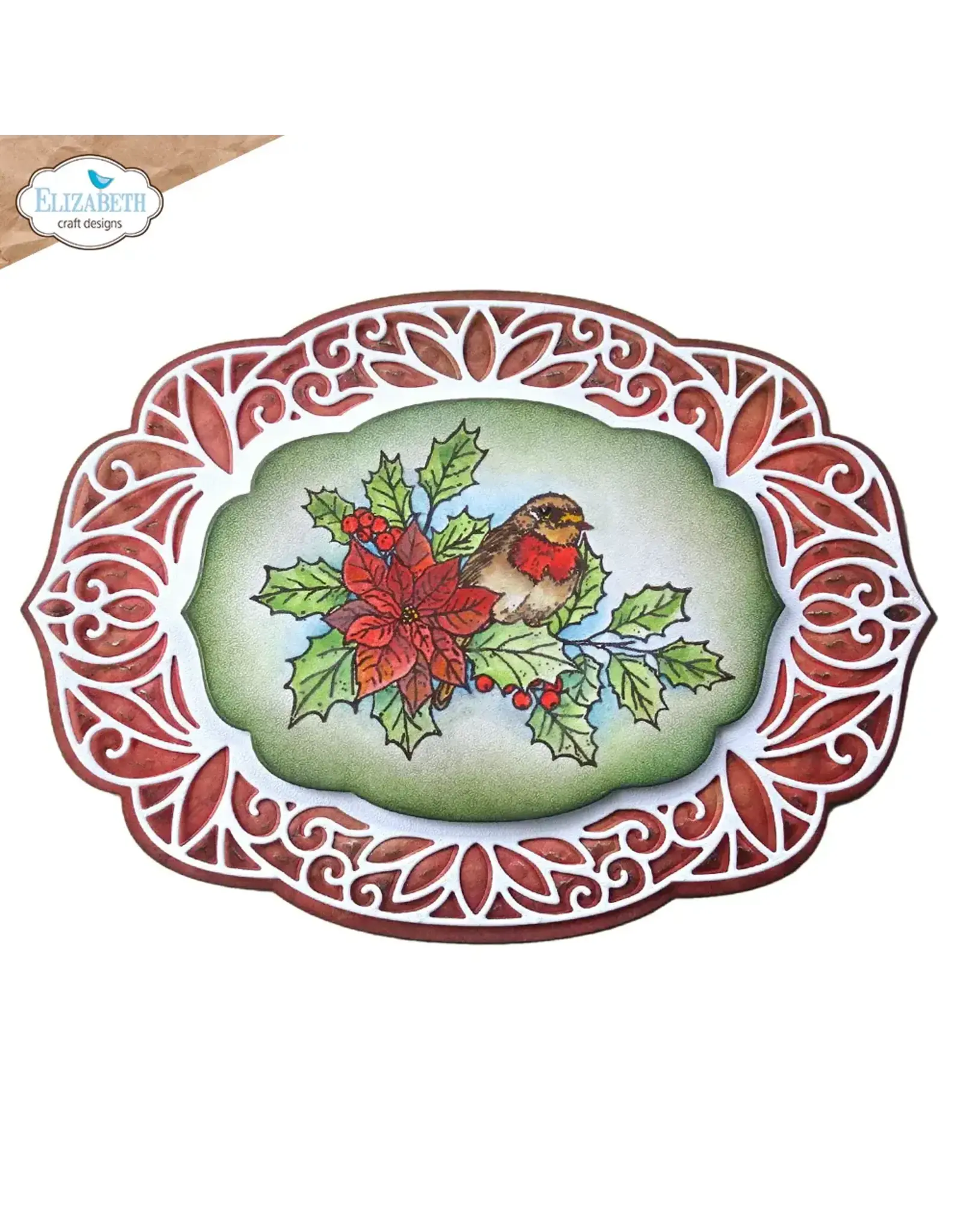 ELIZABETH CRAFT DESIGNS ELIZABETH CRAFT DESIGNS FESTIVE HOLLY SENTIMENTS CLEAR STAMP SET