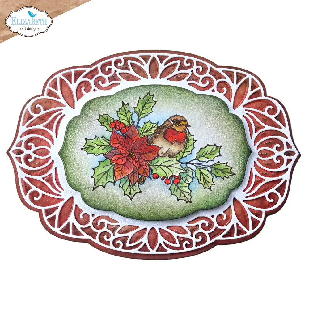 ELIZABETH CRAFT DESIGNS ELIZABETH CRAFT DESIGNS FESTIVE HOLLY SENTIMENTS CLEAR STAMP SET