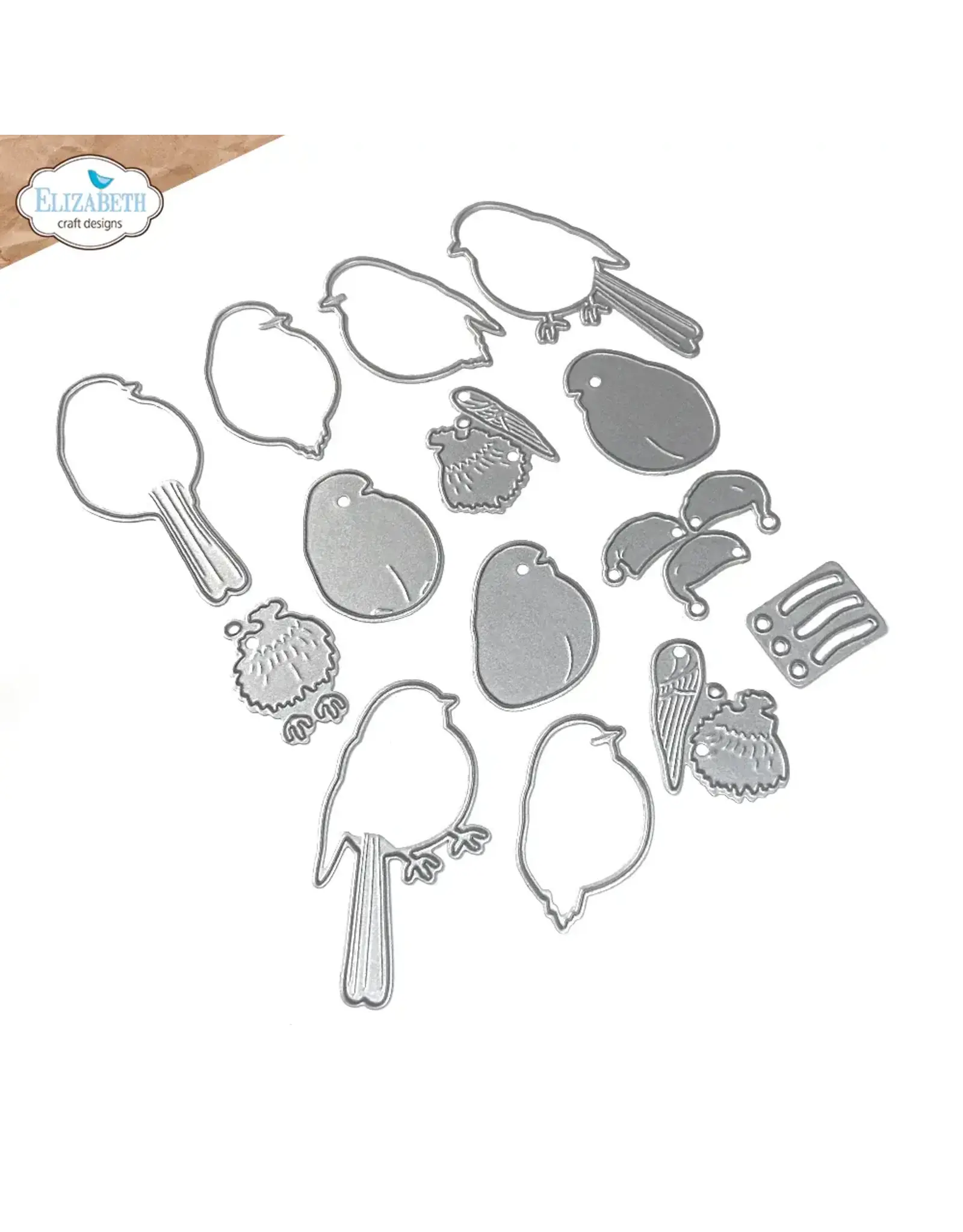 ELIZABETH CRAFT DESIGNS ELIZABETH CRAFT DESIGNS FESTIVE ROBIN DIE SET