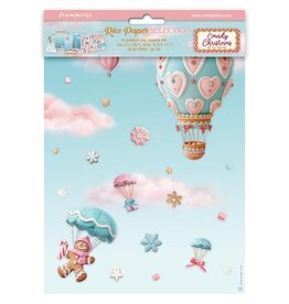 STAMPERIA STAMPERIA CANDY CHRISTMAS ASSORTED A4 RICE PAPER 6/PK