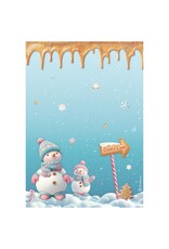 STAMPERIA STAMPERIA CANDY CHRISTMAS ASSORTED A4 RICE PAPER 6/PK