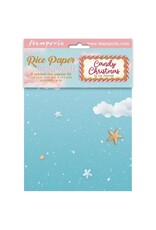 STAMPERIA STAMPERIA CANDY CHRISTMAS ASSORTED A6 RICE PAPER DECOUPAGE BACKGROUNDS 10.5X14.8CM 8/PK