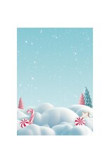 STAMPERIA STAMPERIA CANDY CHRISTMAS ASSORTED A6 RICE PAPER DECOUPAGE BACKGROUNDS 10.5X14.8CM 8/PK