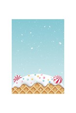 STAMPERIA STAMPERIA CANDY CHRISTMAS ASSORTED A6 RICE PAPER DECOUPAGE BACKGROUNDS 10.5X14.8CM 8/PK