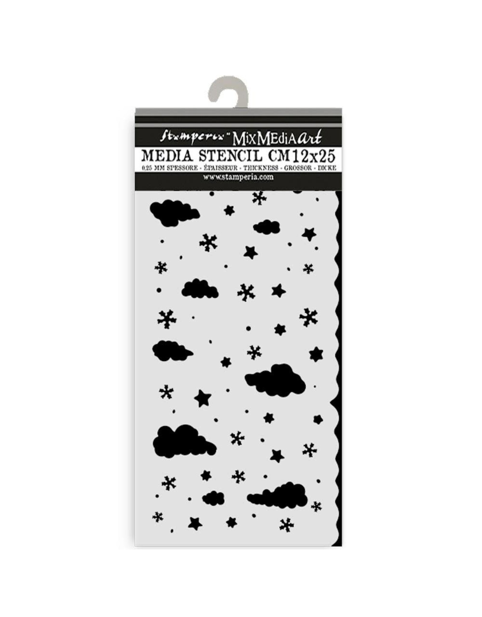 STAMPERIA STAMPERIA CANDY CHRISTMAS CLOUDS 12x25cm STENCIL