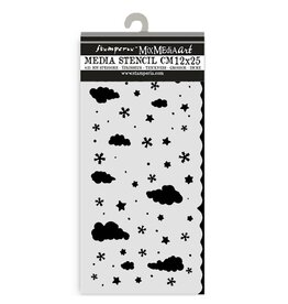 STAMPERIA STAMPERIA CANDY CHRISTMAS CLOUDS 12x25cm STENCIL