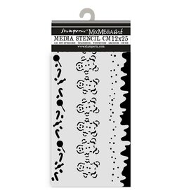 STAMPERIA STAMPERIA CANDY CHRISTMAS STRIPES 12x25cm STENCIL