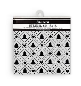 STAMPERIA STAMPERIA CANDY CHRISTMAS TREE PATTERN 18x18cm STENCIL