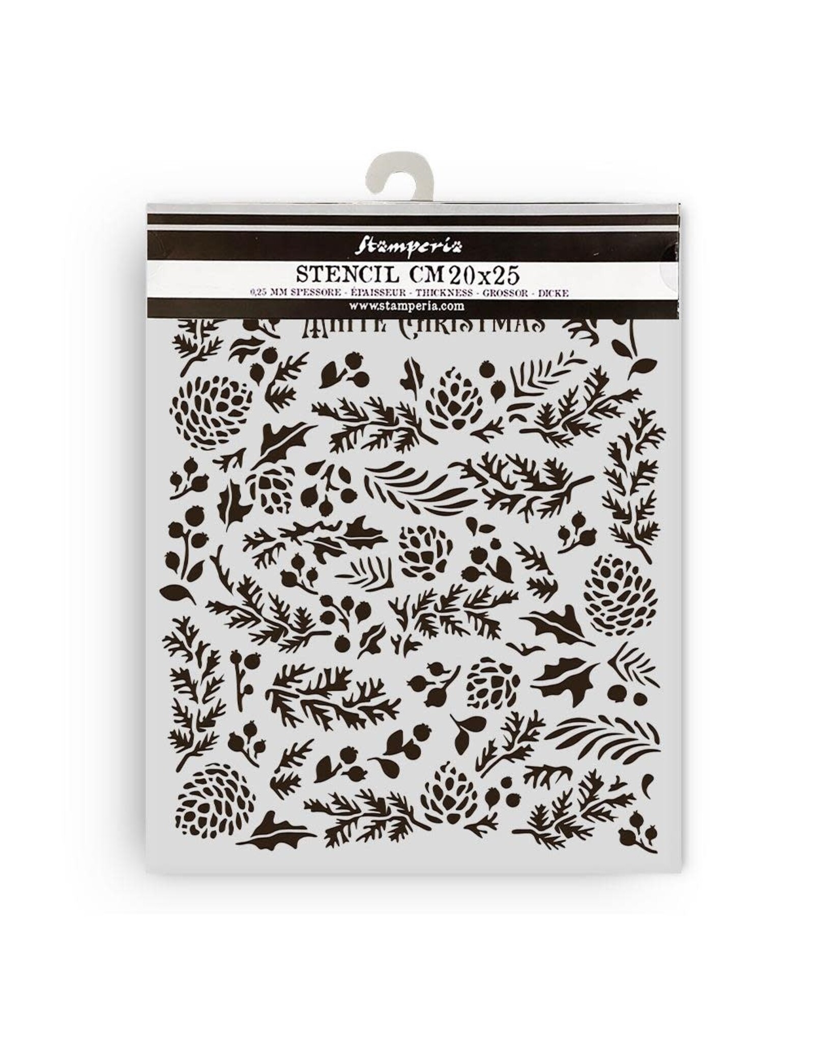 STAMPERIA STAMPERIA THE OWL'S HOUSE PINE CONES 20x25cm STENCIL