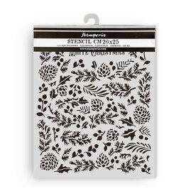 STAMPERIA STAMPERIA THE OWL'S HOUSE PINE CONES 20x25cm STENCIL