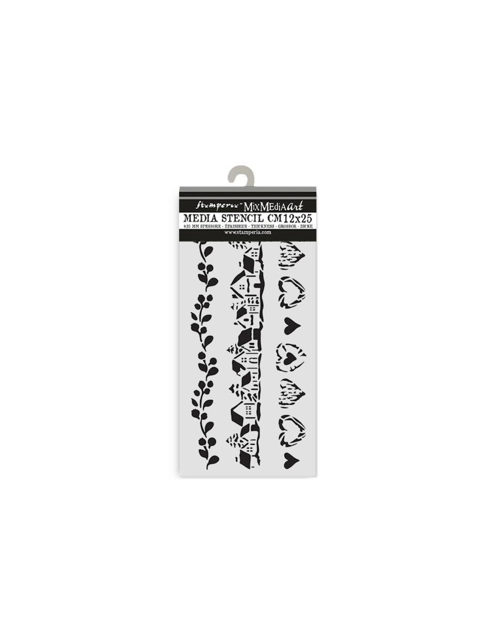 STAMPERIA STAMPERIA THE OWL'S HOUSE 3 STRIPES 12x25cm STENCIL