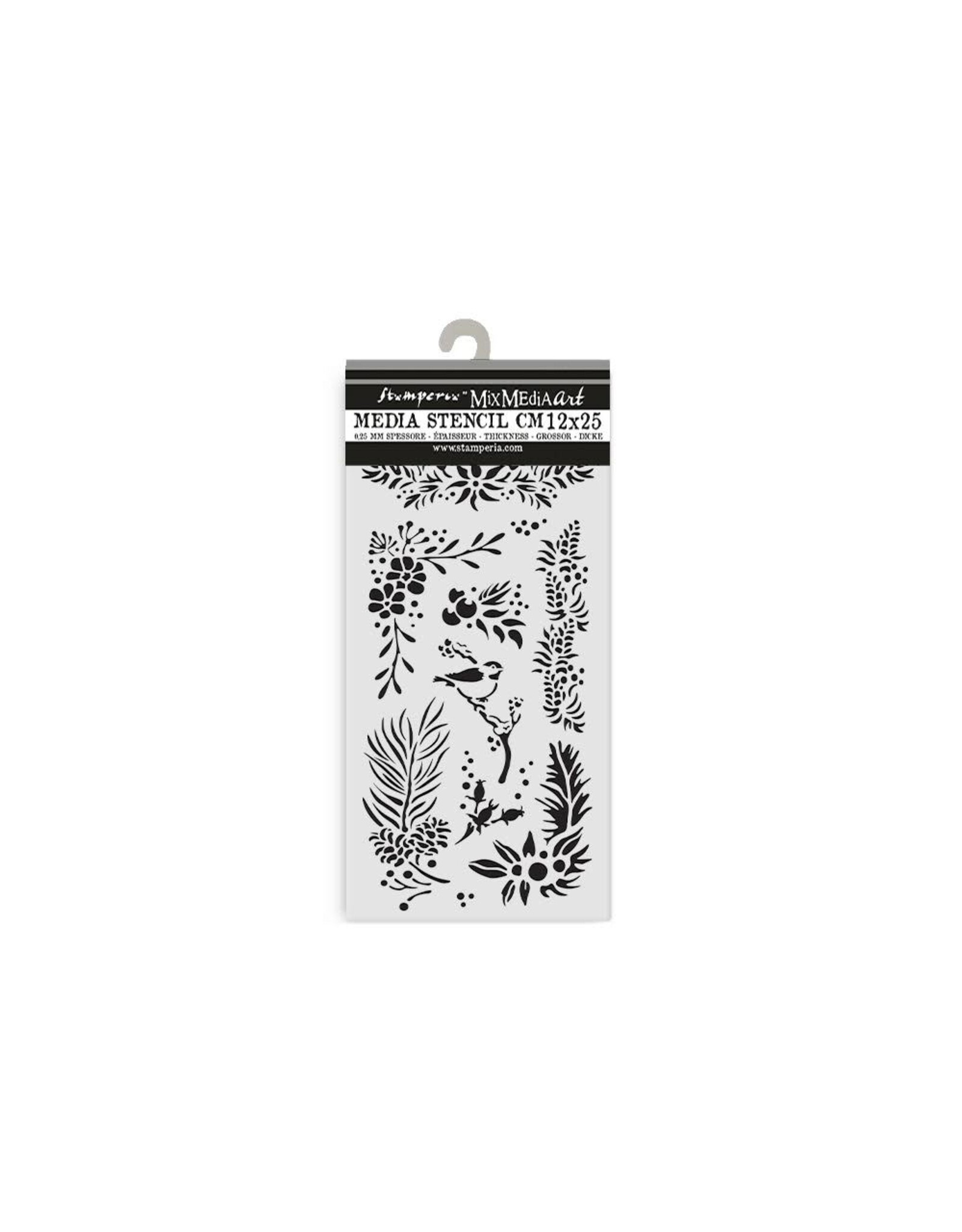 STAMPERIA STAMPERIA THE OWL'S HOUSE BRANCHES 12x25cm STENCIL