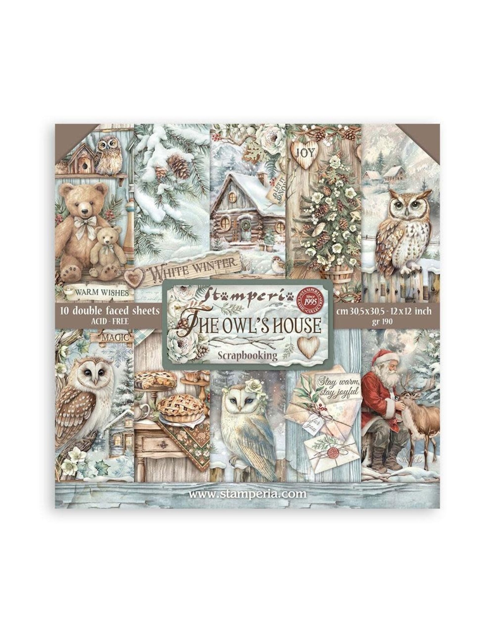STAMPERIA STAMPERIA THE OWL'S HOUSE 12x12 COLLECTION PACK 10 SHEETS