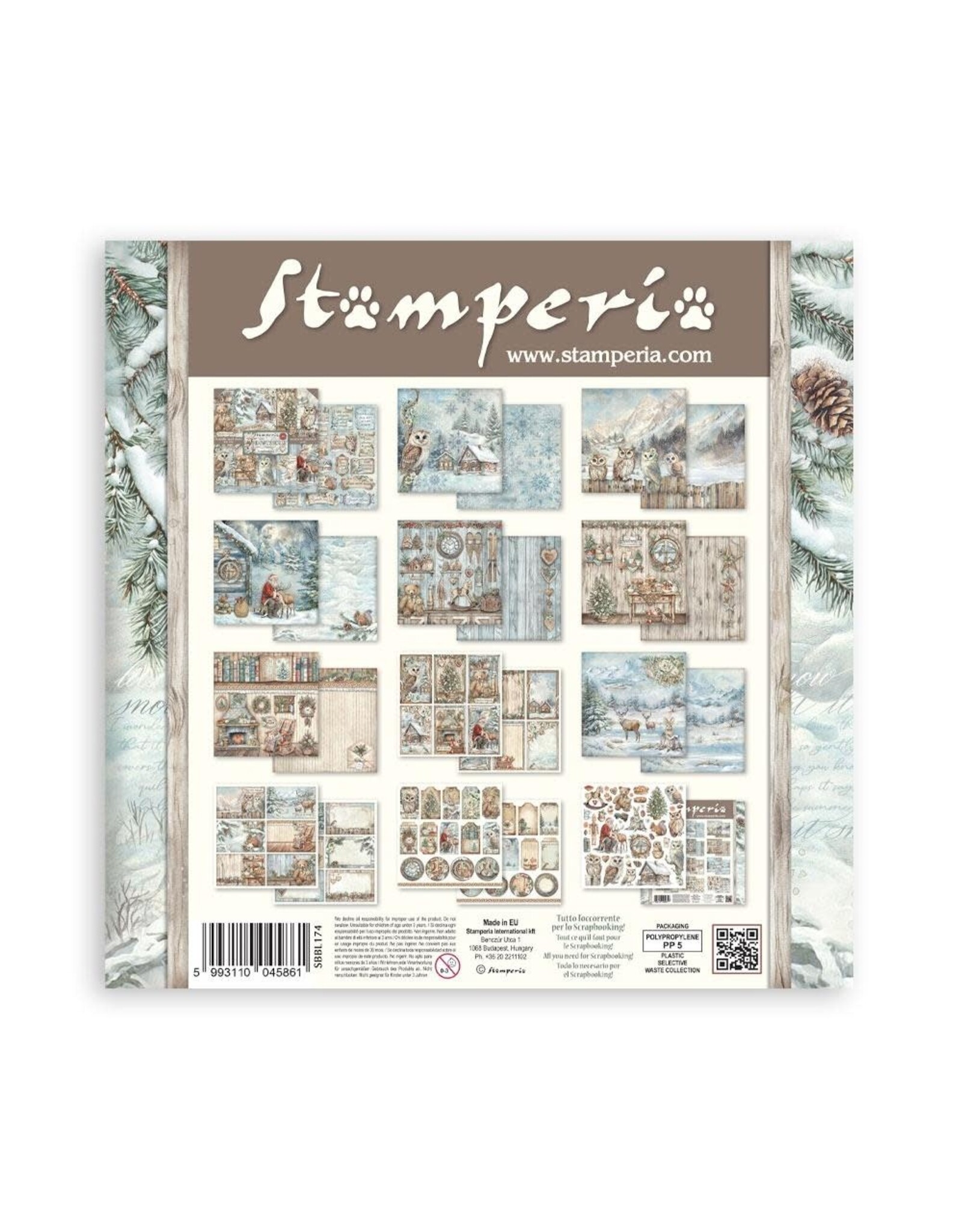 STAMPERIA STAMPERIA THE OWL'S HOUSE 12x12 COLLECTION PACK 10 SHEETS