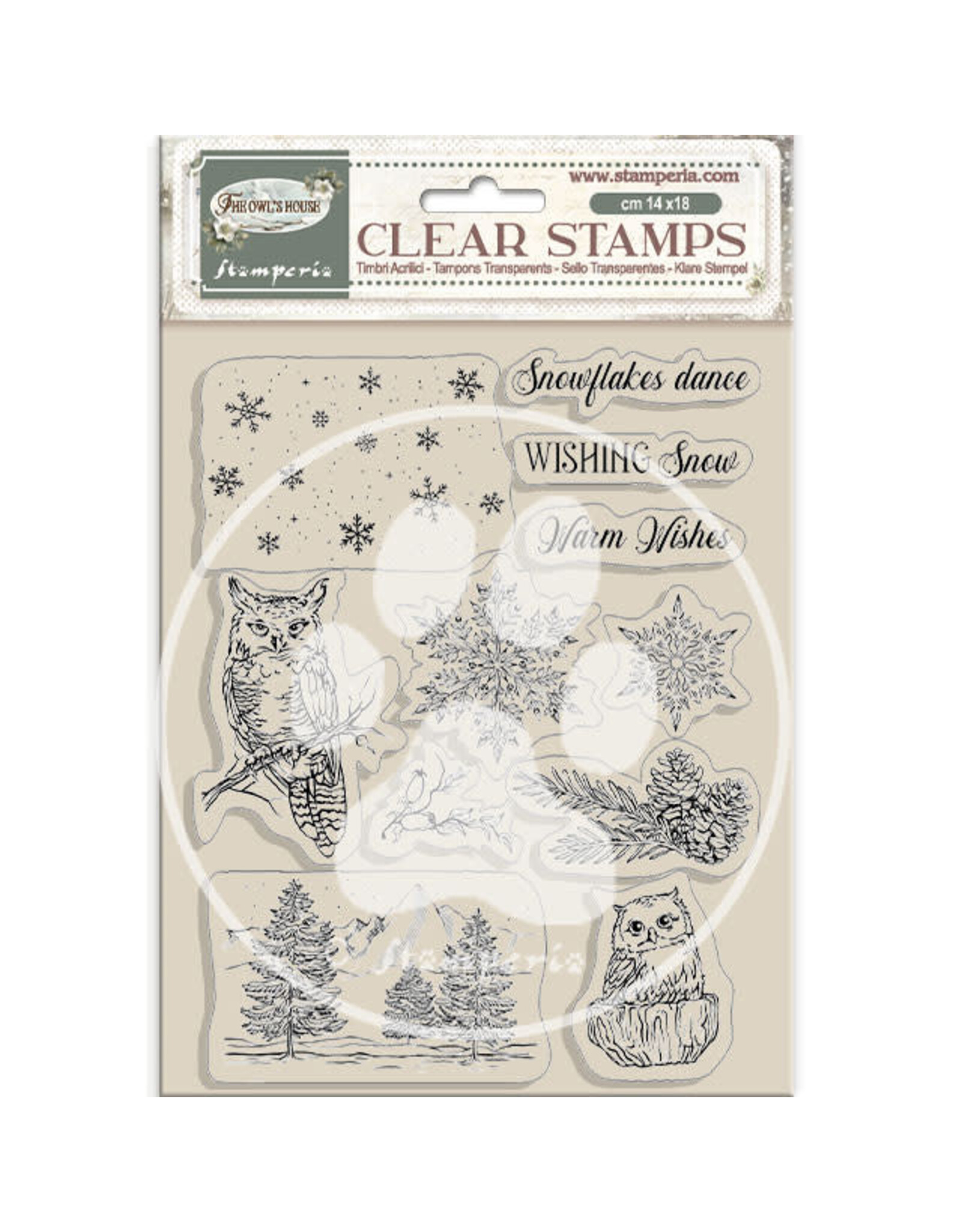 STAMPERIA STAMPERIA THE OWL'S HOUSE CLEAR STAMP SET