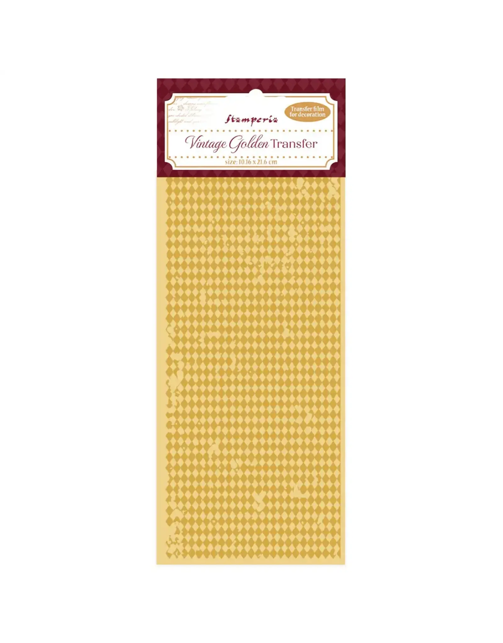 STAMPERIA STAMPERIA VINTAGE GOLDEN RHOMBUSES PATTERN TRANSFER