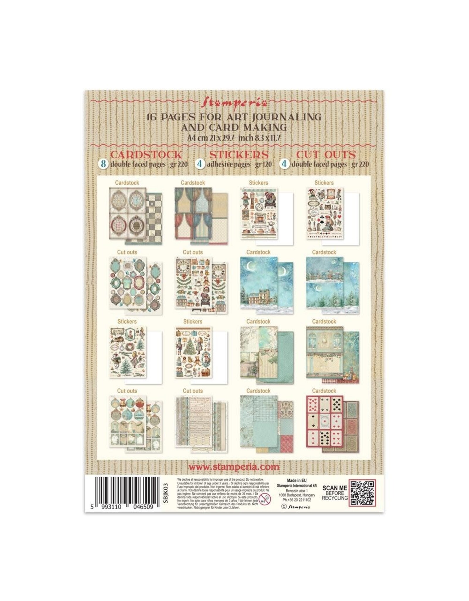 STAMPERIA STAMPERIA ALICE IN CHRISTMAS JUNK JOURNAL
