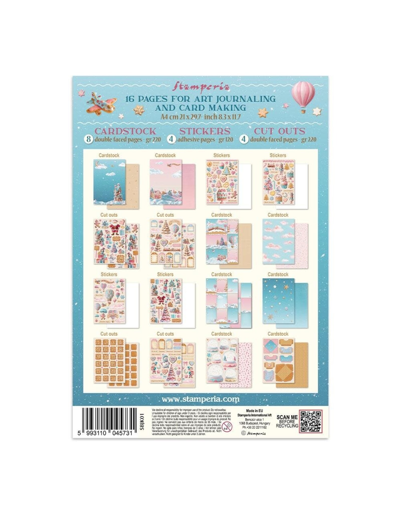 STAMPERIA STAMPERIA CANDY CHRISTMAS JUNK JOURNAL