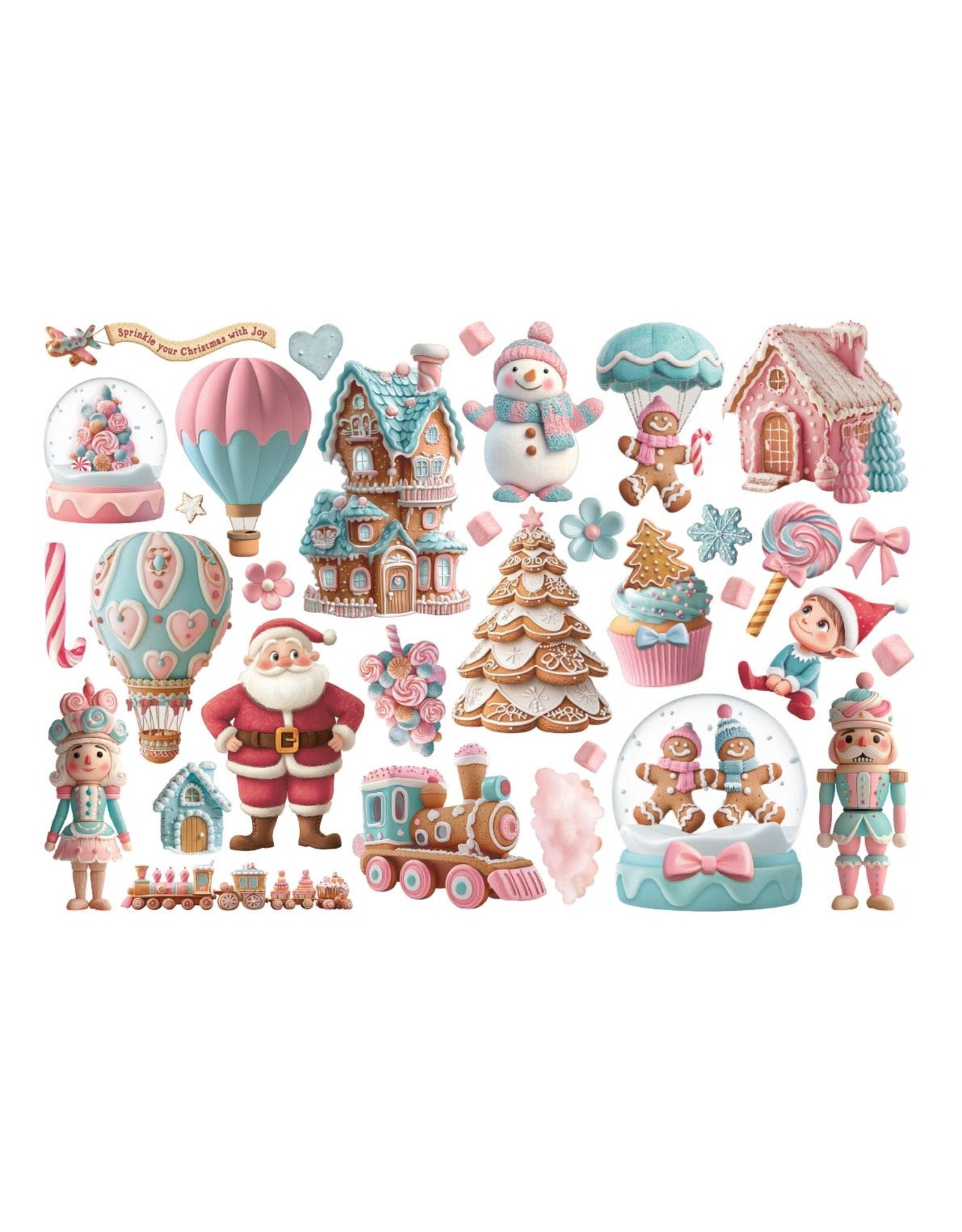 STAMPERIA STAMPERIA CANDY CHRISTMAS EPHEMERA ADHESIVE PAPER CUT OUTS