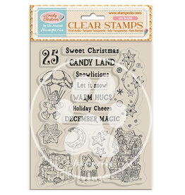 STAMPERIA STAMPERIA CANDY CHRISTMAS CANDY LAND CLEAR STAMP SET