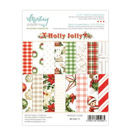 MINTAY MINTAY HOLLY JOLLY 6x8 ADD-ON PAPER PAD 24 SHEETS